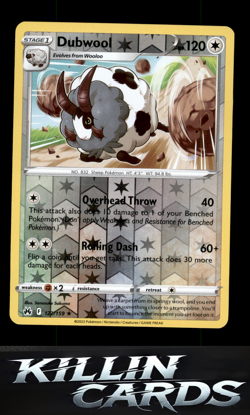 Reverse Holofoil Dubwool 122/159 Pokemon Rare SWSH: Crown Zenith Card NM - Image 1