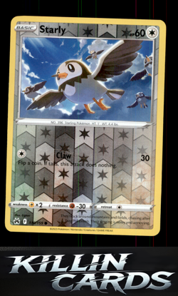 Reverse Holofoil Starly 110/159 Pokemon Common SWSH: Crown Zenith Card NM - Image 1