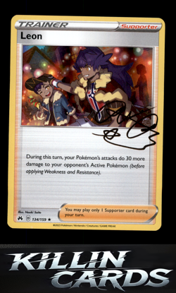 Leon 134/159 Pokemon Holo Rare SWSH: Crown Zenith Card NM - Image 1