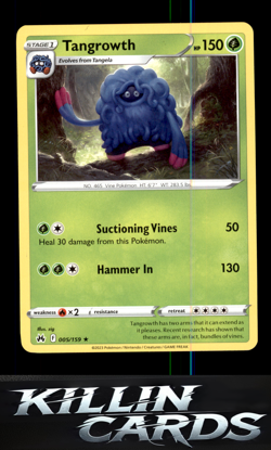 Tangrowth 005/159 Pokemon Rare SWSH: Crown Zenith Card LP - Image 1