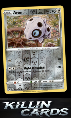Reverse Holofoil Aron 087/159 Pokemon Common SWSH: Crown Zenith Card NM - Image 1