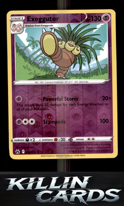 Reverse Holofoil Exeggutor 058/159 Pokemon Rare SWSH: Crown Zenith Card NM - Image 1