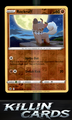 Reverse Holofoil Rockruff 073/159 Pokemon Common SWSH: Crown Zenith Card NM - Image 1