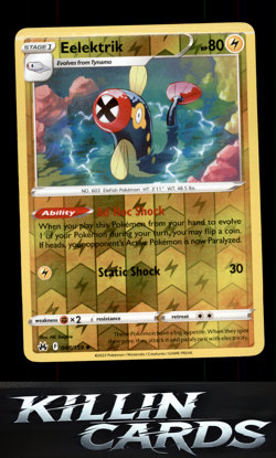 Reverse Holofoil Eelektrik 048/159 Pokemon Uncommon SWSH: Crown Zenith Card NM - Image 1