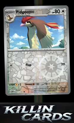 Reverse Holofoil Pidgeotto 017/165 Pokemon Common SV: Scarlet & Violet 151 Card - Image 1