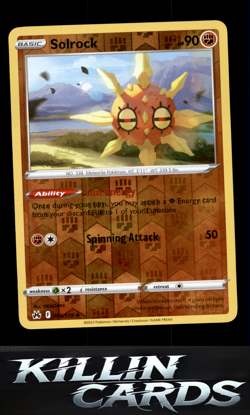 Reverse Holofoil Solrock 069/159 Pokemon Uncommon SWSH: Crown Zenith Card NM - Image 1