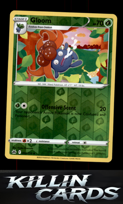 Reverse Holofoil Gloom 002/159 Pokemon Uncommon SWSH: Crown Zenith Card NM - Image 1