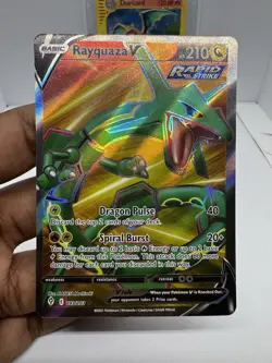Rayquaza V 193/203 Full Art Ultra Rare Evolving Skies Pokemon Card - Image 1