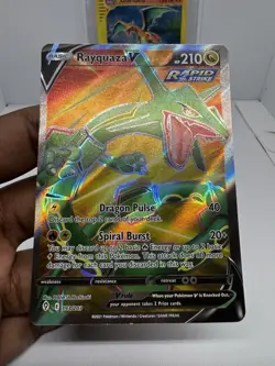Rayquaza V 193/203 Full Art Ultra Rare Evolving Skies Pokemon Card - Image 4
