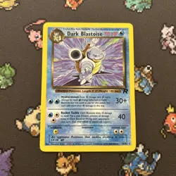 Dark Blastoise 20/82 LP -Vintage Rare Pokemon Card- Team Rocket (2z) - Image 1