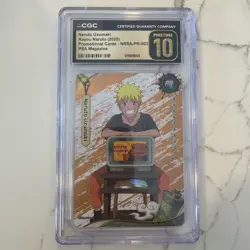2025 KAYOU NARUTO PROMO CARDS, PSA MAGAZINE NARUTO UZUMAKI CGC 10 PRISTINE - Image 1