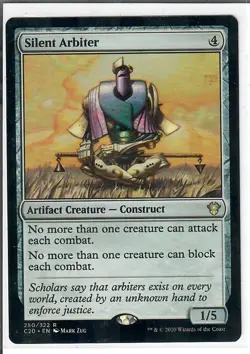 Silent Arbiter 250 Rare Commander 2020 Magic: The Gathering Lightly Played - Image 1