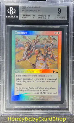 MTG Urza's Legacy Foil 1999 Cessation BGS 9.0 MINT Silver Age Staple - Image 1