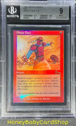 MTG Urza's Legacy Foil 1999 About Face BGS 9.0 MINT Silver Age Staple - Image 1