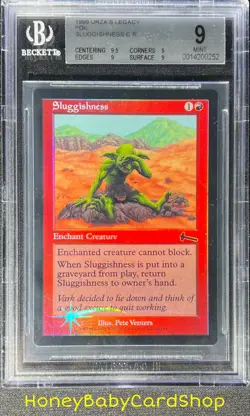MTG Urza's Legacy Foil 1999 Sluggishness BGS 9.0Q+ (Quad+) MINT SilverAge Staple - Image 1