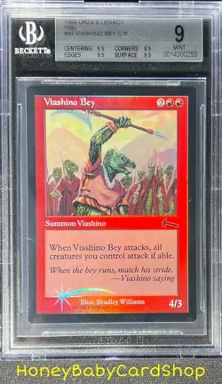 MTG Urza's Legacy Foil 1999 Viashino Bey BGS 9.0 MINT Silver Age Staple - Image 1