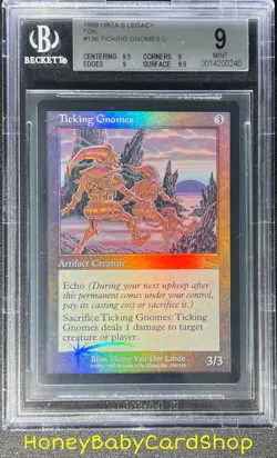 MTG Urza's Legacy Foil 1999 Ticking Gnomes BGS 9.0Q++ (Quad++) MINT Silver Age - Image 1