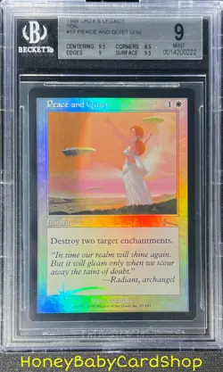 MTG Urza's Legacy Foil 1999 Peace and Quiet BGS 9.0 MINT Silver Age Staple - Image 1