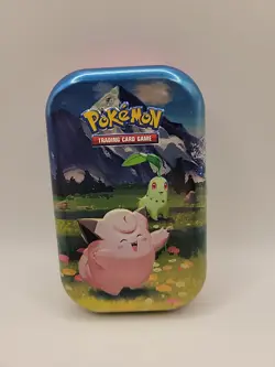 Pokemon Ascended Heroes Clefairy & Chikorita Mini Tin EMPTY TIN! - Image 1