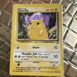 PIKACHU 87/130 - Base Set 2 - VINTAGE WOTC Pokemon Card - Image 1