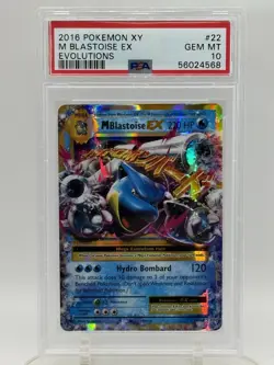2016 Pokemon XY Evolutions #22 M Blastoise Ex PSA 10 GEM MINT Authentic - Image 1