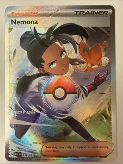 Nemona 238/091 SIR 2024 Pokemon Paldean Fates Full Art Trainer Card - Image 1