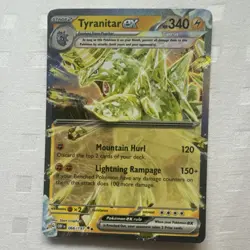 Pokemon Tyranitar ex SV03 Obsidian Flames Double Rare Tera Holo 066/197 - Image 1
