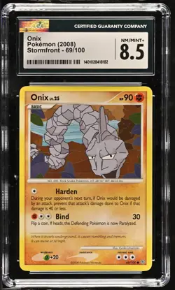 Onix 69/100 Stormfront English Pokemon CGC 8.5 NM/Mint+ - Image 1