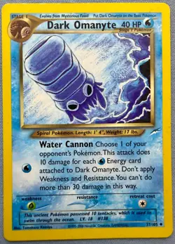 Dark Omanyte 37/105 - MP - Pokemon TCG Neo Destiny Regular - Image 1