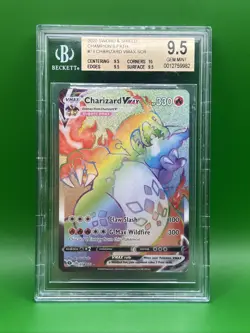 2020 Sword Shield Charizard Vmax Bgs 9.5 Gem Mint #74 Champions Path Secret Holo - Image 1