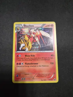 Pokemon TCG Blaziken Dark Explorers Holo Rare 17/108 NM - Image 1