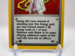 Pokemon Trainer Card 1st Edition Blaine Gym Challenge 17/132 Vintage Holo Rare - Image 3