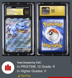 Pokemon Blastoise Ex Stellar Crown Stamped Pristine 10! Extremely Low Pop! - Image 2