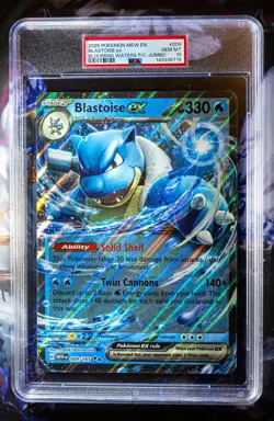 2025 POKEMON 151 BLOOMING WATERS PREMIUM COLLECTION-JUMBO #009 BLASTOISE PSA 10 - Image 1