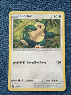 Snorlax 50/68 Hidden Fates Rare Pokemon - Image 1