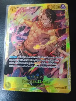 One Piece CCG - OP07-119 Portgas.D.Ace SEC NM Alt Art Foil ENGLISH - Image 1