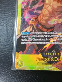 One Piece CCG - OP07-119 Portgas.D.Ace SEC NM Alt Art Foil ENGLISH - Image 5