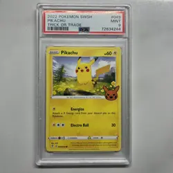 Pokemon TCG Trick Or Trade Stamped Pikachu 049/203 Regular Common Card Mint - Image 1