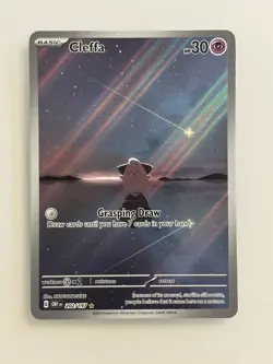 Cleffa 202/197 Illustration Rare Full Art Holo Obsidian Flames Pokemon TCG - Image 1