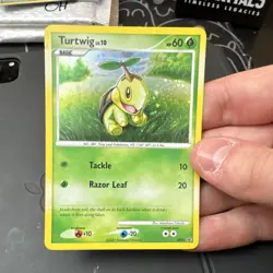 Pokemon Turtwig LV.10 Holo Promo DP01 DPt Gift Box 60 HP 2007 Basic Card - Image 1