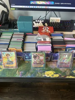 Lorcana Disney TCG Lot (foils, Rares, Event Cards, Card Mat And Boxes, Pins) - Image 1