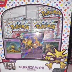Pokemon Scarlet & Violet 151 Alakazam EX Collection 4 Booster Packs Promo Cards - Image 1