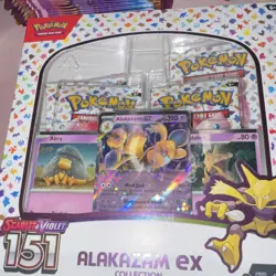Pokemon Scarlet & Violet 151 Alakazam EX Collection 4 Booster Packs Promo Cards - Image 2