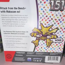 Pokemon Scarlet & Violet 151 Alakazam EX Collection 4 Booster Packs Promo Cards - Image 3
