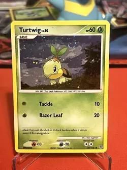 Turtwig (Cosmos Holofoil) 103/130 League & Championship Cards MP w/ SWIRL - Image 1