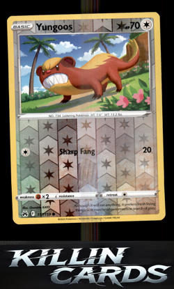 Reverse Holofoil Yungoos 117/159 Pokemon Common SWSH: Crown Zenith Card NM - Image 1