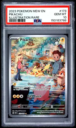 2023 POKEMON MEW EN-151 ILLUSTRATION RARE #173 PIKACHU PSA 10 - Image 1