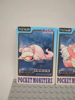 Slowpoke Slowbro 079 080 Pokemon Card Carddass Japanese BANDAI Nintendo 1997 - Image 2