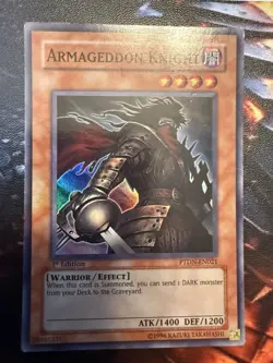 Armageddon Knight PTDN-EN021 LP/MP 1st Edition Super Rare YuGiOh! Card - Image 1