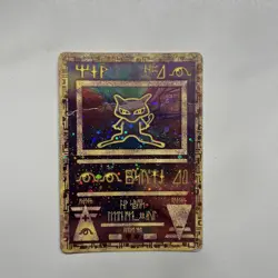 Pokemon Card Ancient Mew Movie Promo Holo 2000 crease down the front. - Image 1